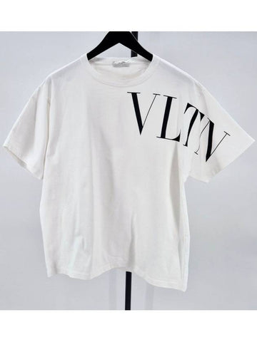 Logo overfit short sleeve t shirt white M size - VALENTINO - BALAAN 1