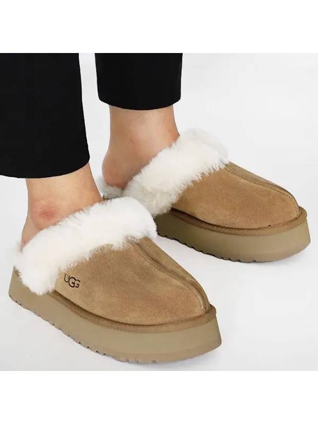 Women's Diskett Fleece Platform Slippers Brown - UGG - BALAAN 2