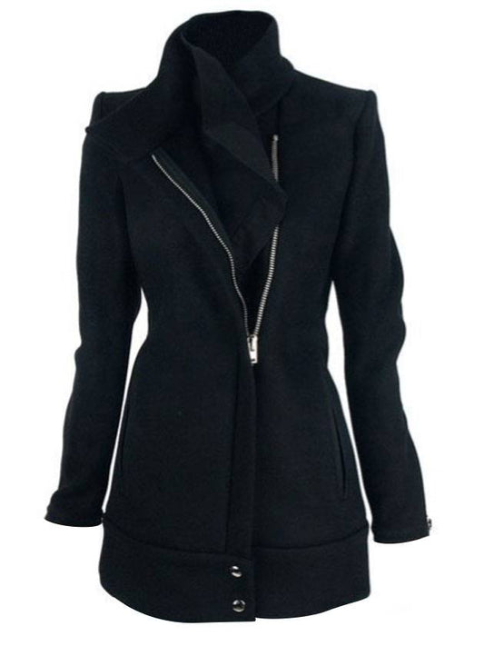 double line zipper sleeve wool coat jacket black - IRO - BALAAN.