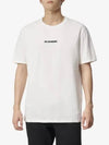 Logo Print Crew Neck Short Sleeve T-shirt Porcelain - JIL SANDER - BALAAN 2