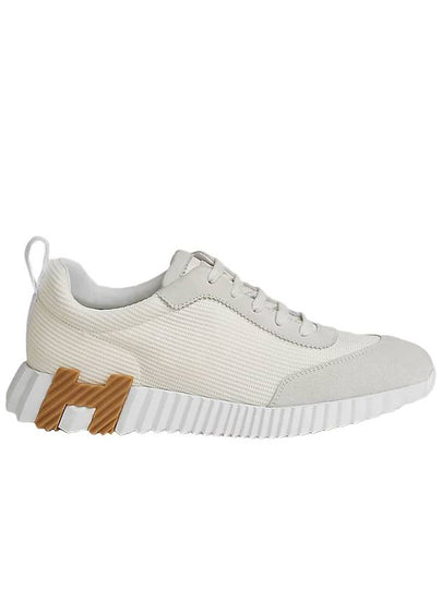 Bouncing Mesh Suede Goatskin Low Top Sneakers Blanc - HERMES - BALAAN 2