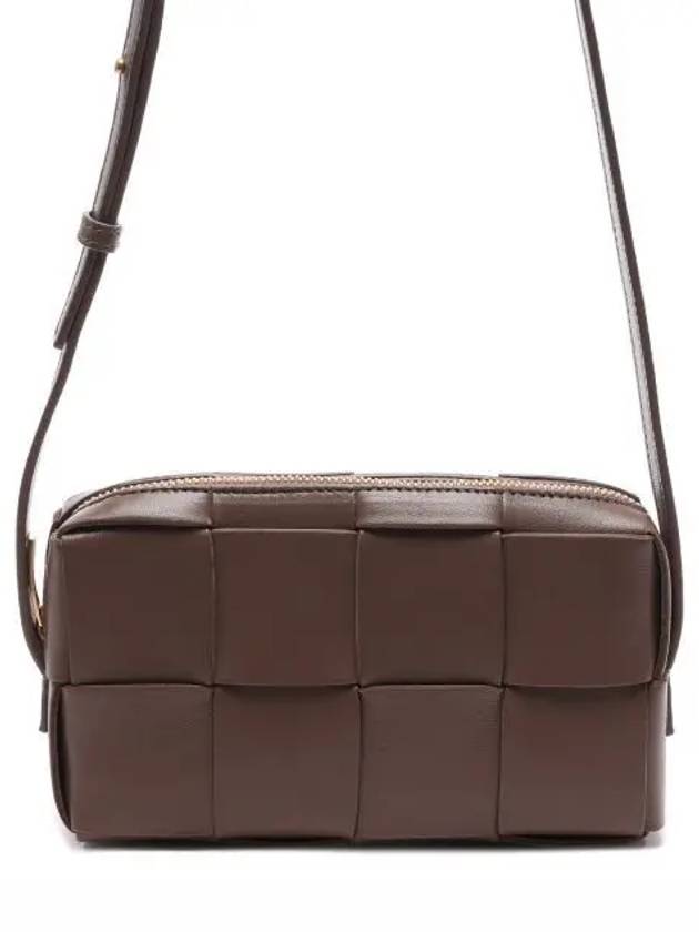 Intrecciato Cassette Leather Mini Cross Bag Taupe Grey - BOTTEGA VENETA - BALAAN 2