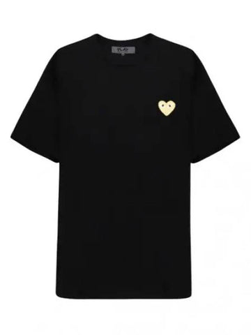 Gold Heart Waffen Short Sleeve T Shirt - COMME DES GARCONS - BALAAN 1