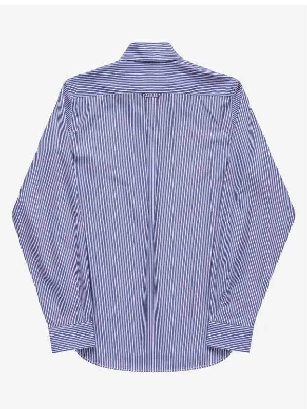 Fox Head Stripe Long Sleeve Shirt Blue - MAISON KITSUNE - BALAAN 4