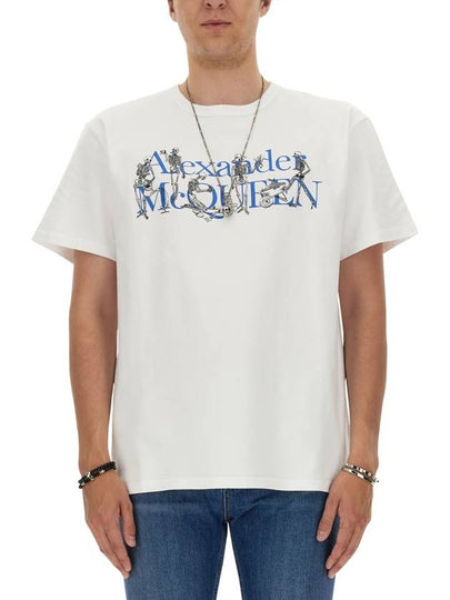 Logo Print Short Sleeve T-shirt White - ALEXANDER MCQUEEN - BALAAN 2