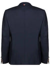 Super 120S Wool Twill Single Breasted Classic Jacket Navy - THOM BROWNE - BALAAN 4