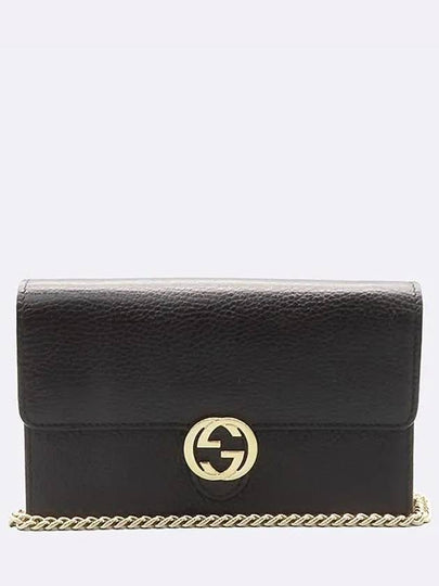 510314 Black leather GG interlocking WOC long wallet and crossbag - GUCCI - BALAAN 2