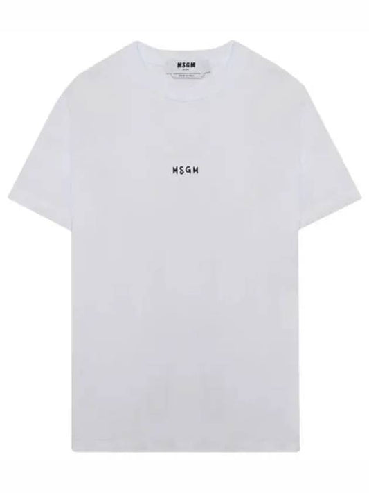 Micro Logo Short Sleeve T Shirt Women s Tee - MSGM - BALAAN 1