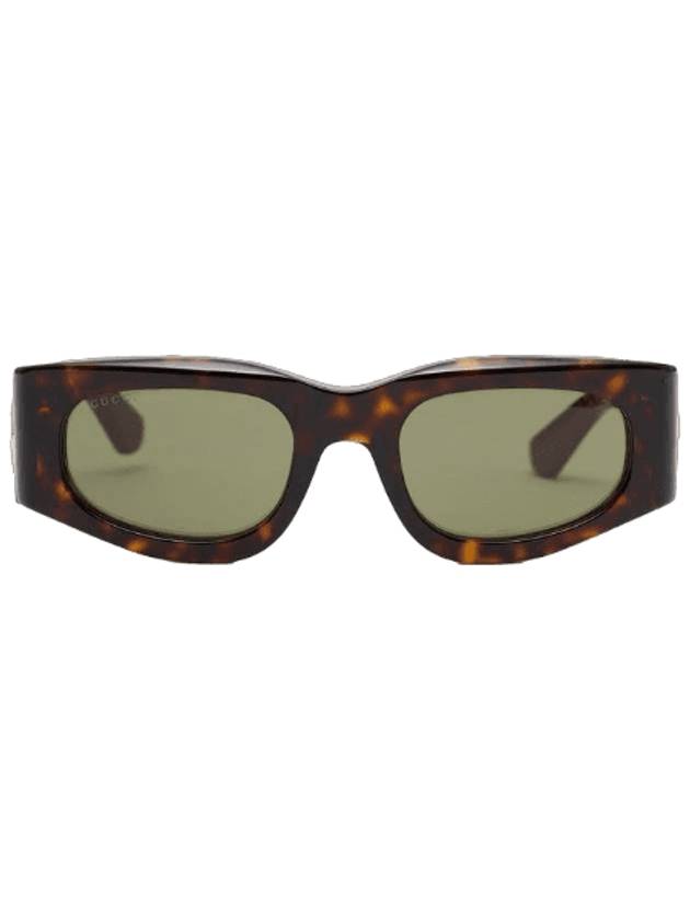 Eyewear Rectangular Frame Sunglasses Dark Green - GUCCI - BALAAN 1