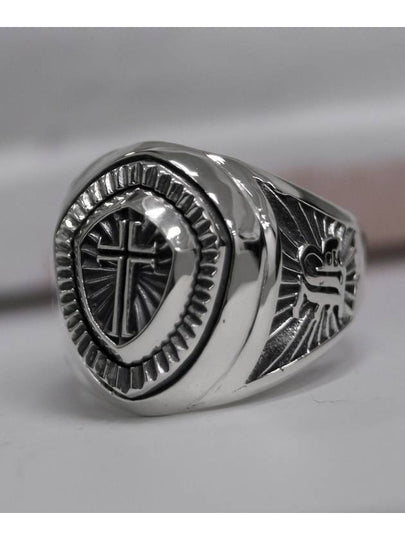 Cross Shield Ring Silver - BLESSED BULLET - BALAAN 2