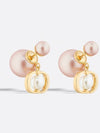 Dior Tribales Earrings Gold Finish Metal Pale Pink - DIOR - BALAAN 1