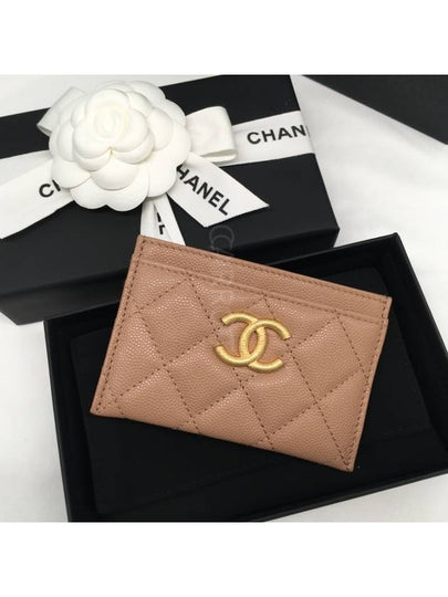 CC logo card holder caviar brown gold plated AP3524 - CHANEL - BALAAN 2