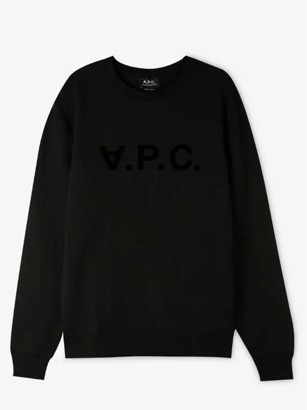 VPC Logo Crew Neck Sweatshirt Black - A.P.C. - BALAAN 4