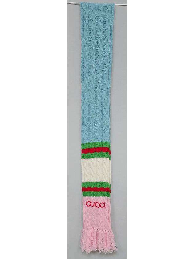 Adidas knit wool scarf muffler - GUCCI - BALAAN 3