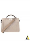 Peekaboo ISeeU Mini Leather Tote Bag Beige - FENDI - BALAAN 2