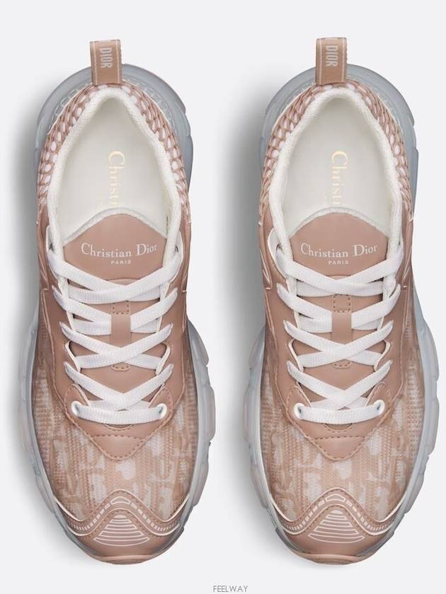 Vibe Oblique Transparent Rubber Low Top Sneaker Nude - DIOR - BALAAN 4