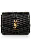YSL logo Sulpice chain shoulder bag gold plated black - SAINT LAURENT - BALAAN 1