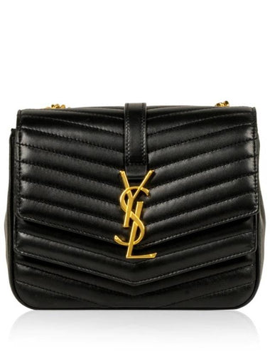 YSL logo Sulpice chain shoulder bag gold plated black - SAINT LAURENT - BALAAN 1