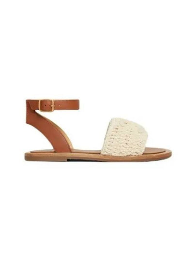 Triomphe Maccram Lympia Sandals Brown - CELINE - BALAAN 2