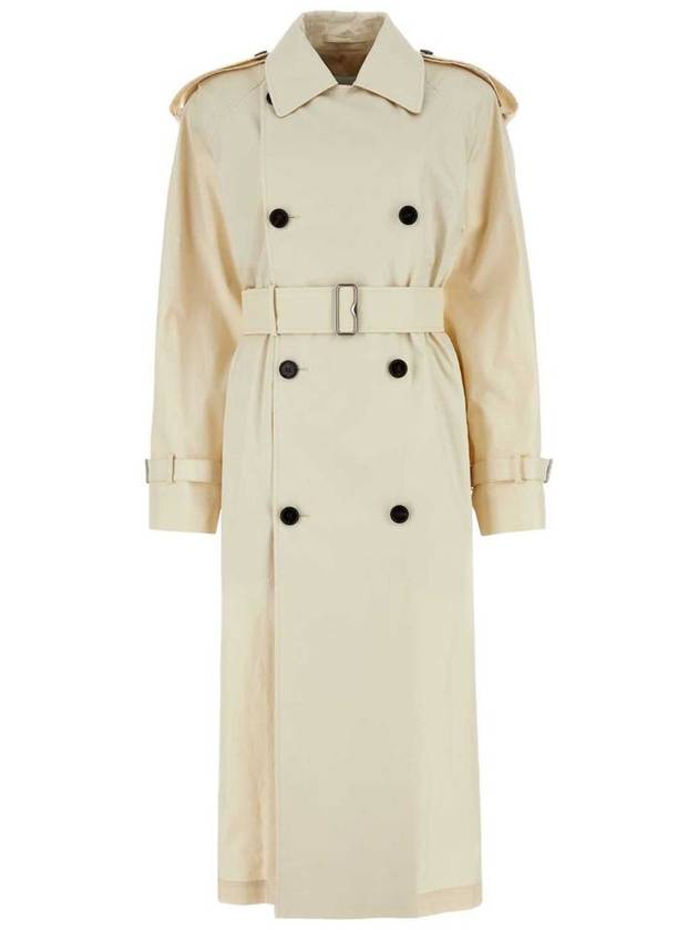 Belted Cotton Gabardine Trench Coat Ivory - BURBERRY - BALAAN 2