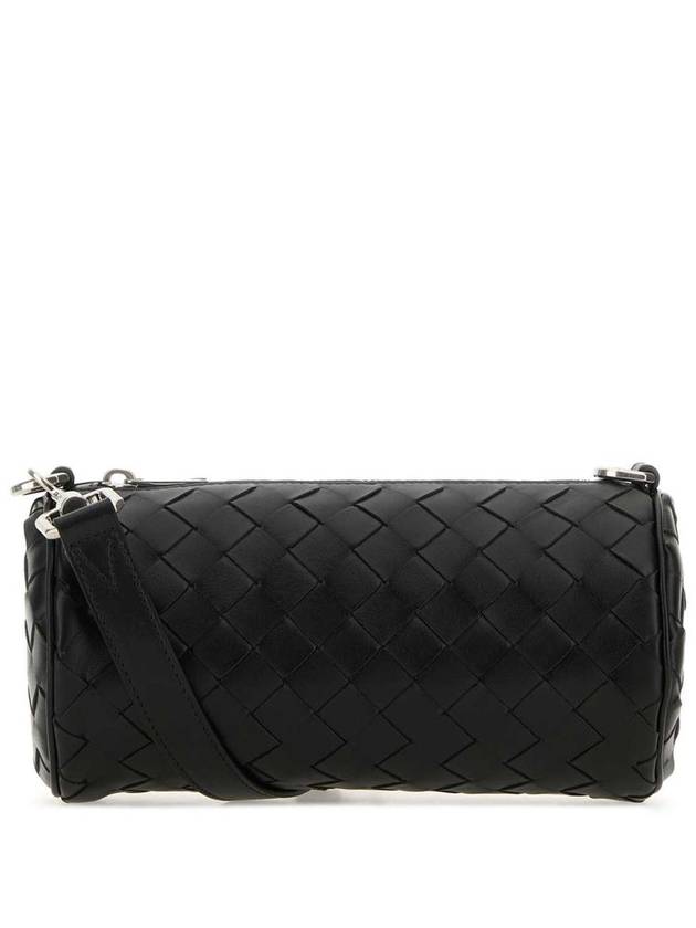 Intrecciato Barrel Leather Cross Bag Black - BOTTEGA VENETA - BALAAN 2