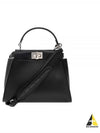 Peekaboo Mini Leather Tote Bag Black - FENDI - BALAAN 2