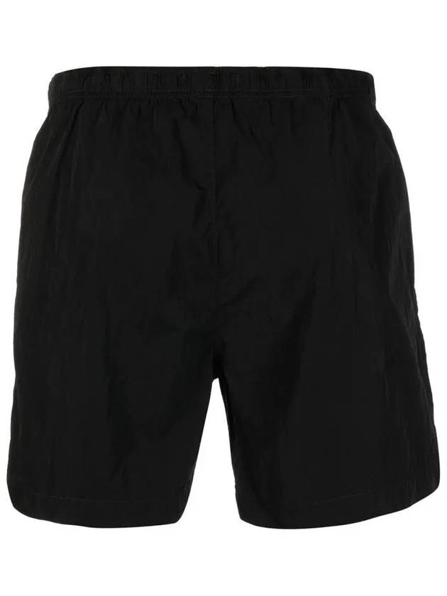 Men's Chrome Logo Patch Swim Shorts Black - CP COMPANY - BALAAN 4