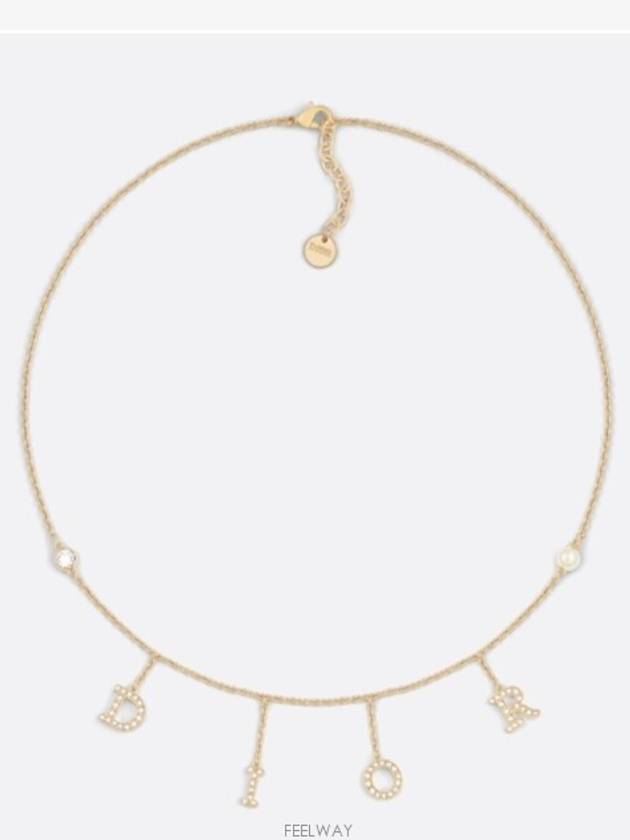 Dior evolution necklace gold finish metal white - DIOR - BALAAN 1