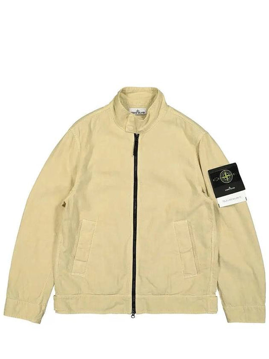 Tela Mock Neck Zip-up Jacket Beige - STONE ISLAND - BALAAN 2