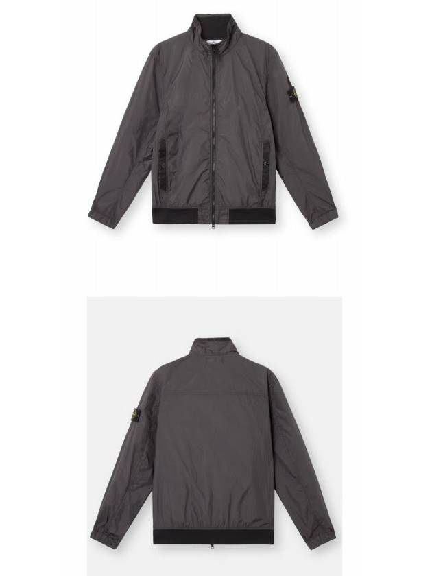 Crinkle Reps Wappen Bomber Jacket Charcoal Grey - STONE ISLAND - BALAAN 5