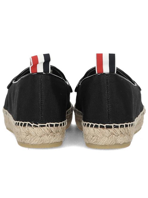 Grosgrain Varsity Penny Loafers Espadrilles Black - THOM BROWNE - BALAAN.