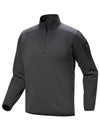 Covert Half-Zip Neck Long Sleeve T-Shirt Black Heather - ARC'TERYX - BALAAN 1