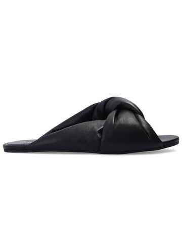 Drapy Flat Slippers Black - BALENCIAGA - BALAAN 1