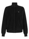 Triangle Logo High Neck Zip Up Jacket Black - PRADA - BALAAN 2