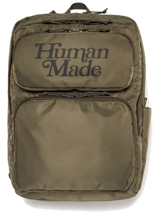 Men's Logo Backpack Olive - HUMAN MADE - BALAAN 1