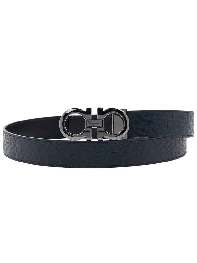 Ferragamo Men's Reversible Gancini Belt 67 5542 NERO NAVY 0735830 - SALVATORE FERRAGAMO - BALAAN 10