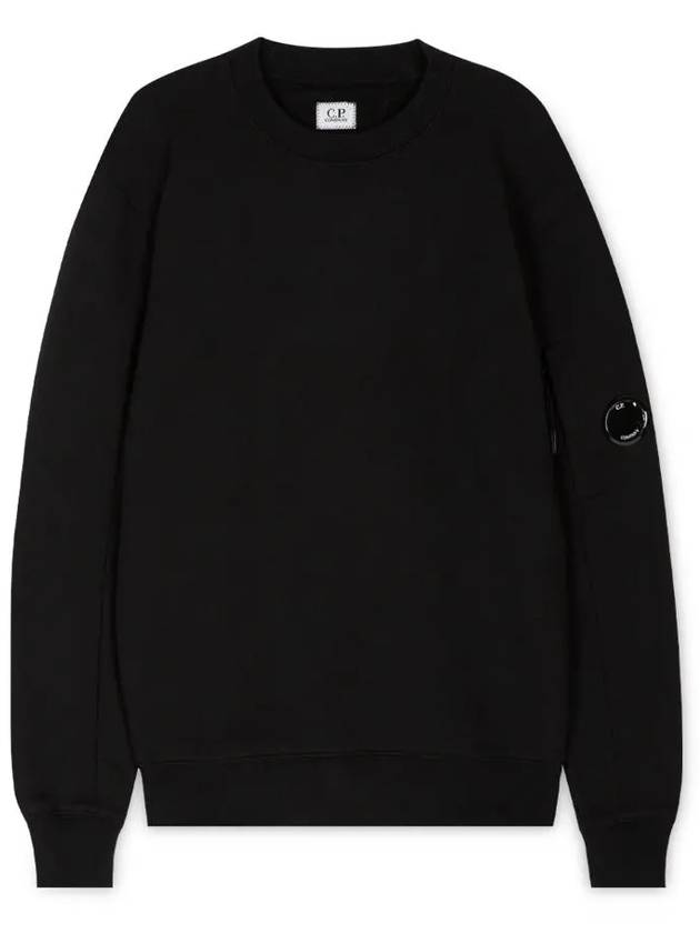 Diagonal Raised Fleece Sweatshirt Black - CP COMPANY - BALAAN 2