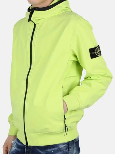 Wappen Patch Soft Shell Hooded Jacket Lemon - STONE ISLAND - BALAAN 2