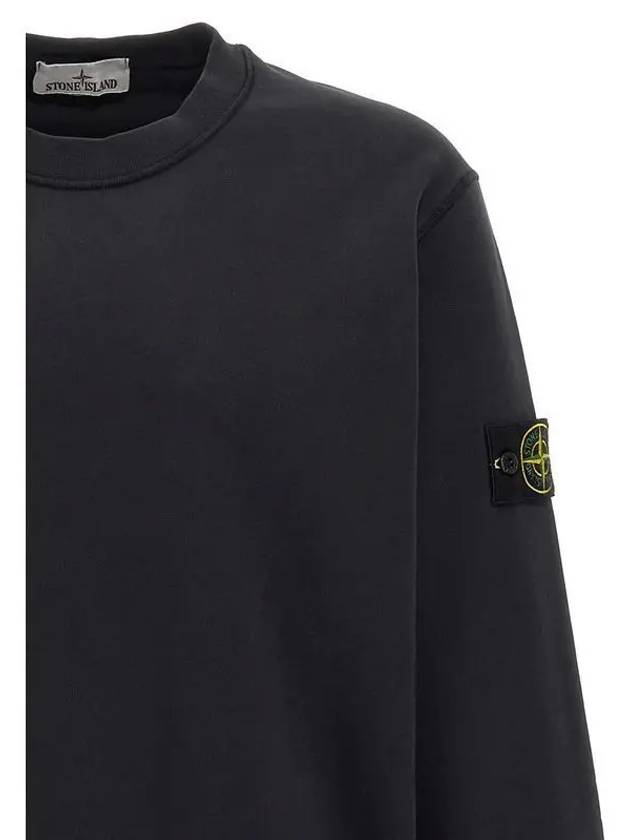 Compass Patch Cotton Sweatshirt Navy - STONE ISLAND - BALAAN 4