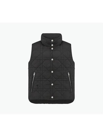 ALPS Black Cannage Puffer Vest 417C32A2827X9000 - DIOR - BALAAN 1