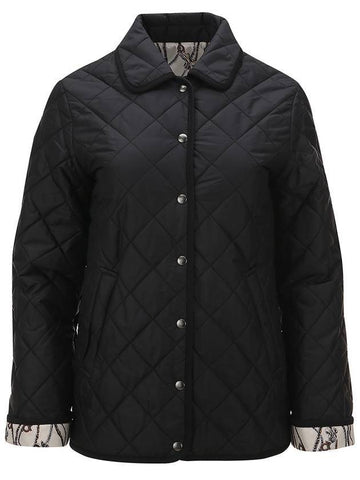 Women's Chini Reversible Quilted Jacket Black - SALVATORE FERRAGAMO - BALAAN 1