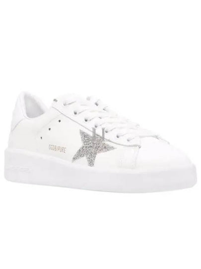 Pure Star Glitter Silver Low Top Sneakers White - GOLDEN GOOSE - BALAAN 2