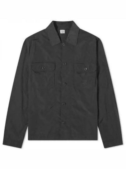 Chrome R Pocket Over Long Sleeve Shirt Black - CP COMPANY - BALAAN 2