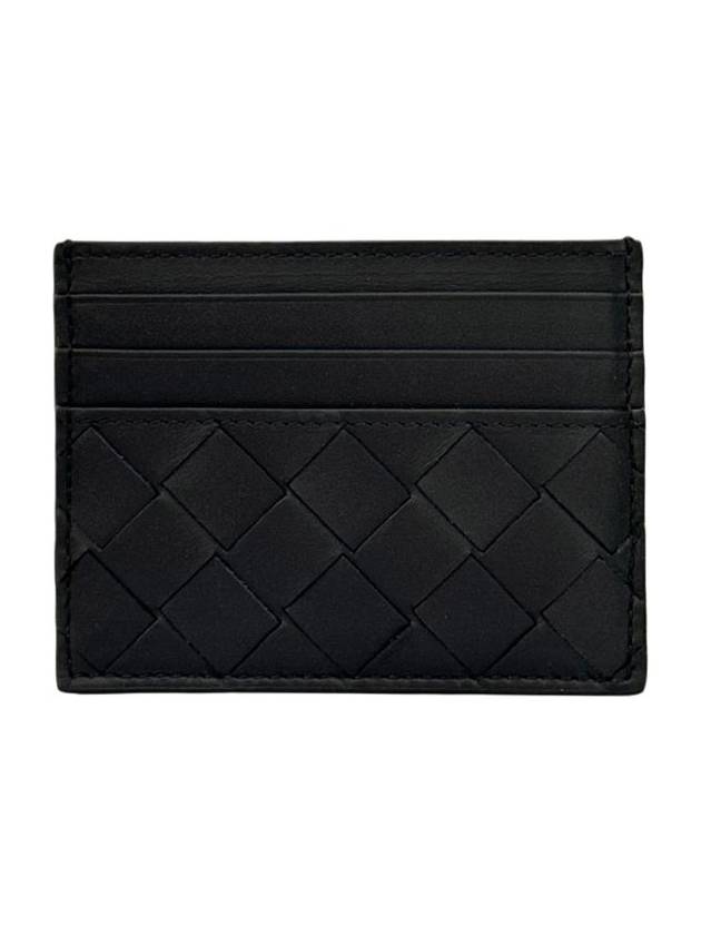 Intrecciato Leather Card Wallet Black - BOTTEGA VENETA - BALAAN 2