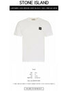 Logo Patch Short Sleeves T-Shirt White - STONE ISLAND - BALAAN 3