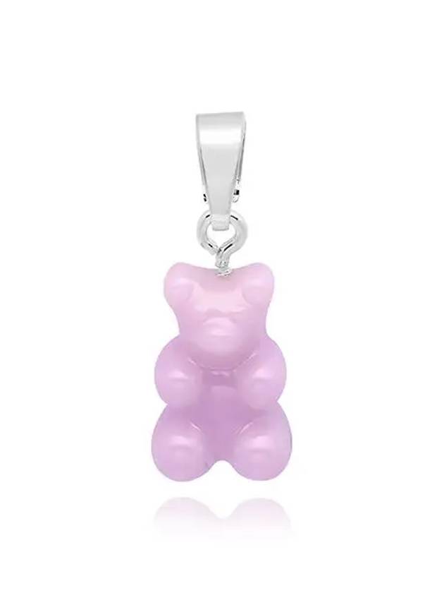 Nostalgia Bear Classic Lavender Silver Pendant Charm - CRYSTAL HAZE - BALAAN 2