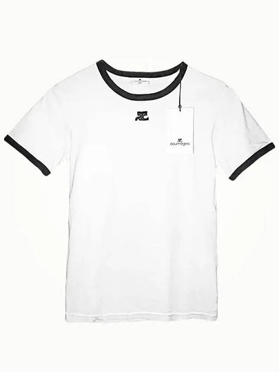 Bumpy Contrast Re-Edition Short Sleeve T-Shirt White - COURREGES - BALAAN 2