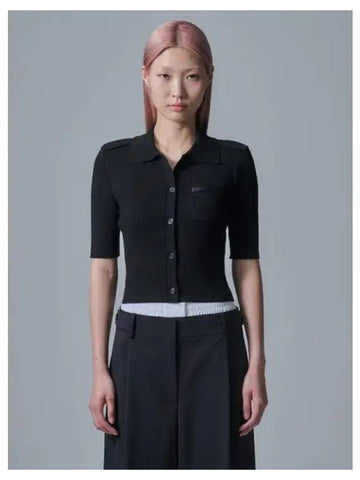 Short sleeve button cardigan black domestic product GM0024062491277 - JUUN.J - BALAAN 1