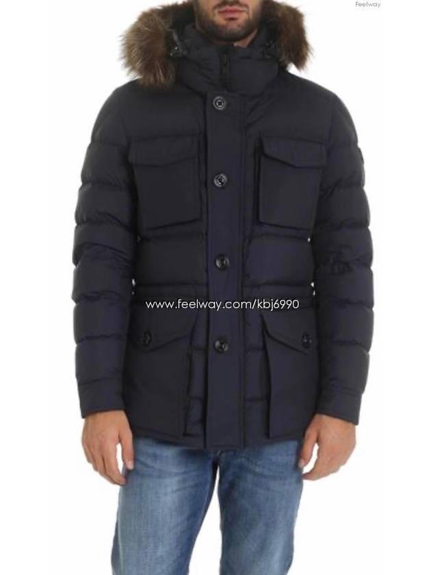 Men s Hooded Down Jacket Navy - MONCLER - BALAAN 9