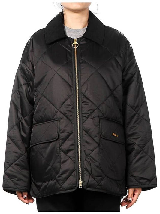 Ryhope Quilted Zip Up Jacket Black - BARBOUR - BALAAN 2